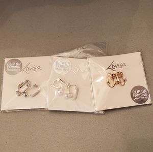 3 pairs of clip on earring converrters NEW
